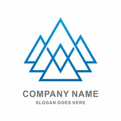 Wall Mural - Triangle Arrow Space Business Company Vector Logo Design