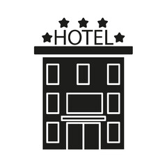 Wall Mural - Hotel icon isolated on white background. Simple flat pictogram for business, marketing, internet concep