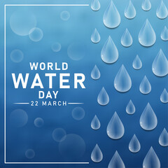 World water day illustration template background