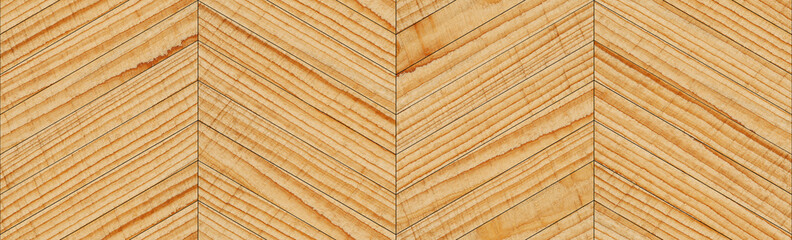 Seamless wooden background. Rough untreated parquet floor with chevron pattern. Hardwood planks texture.