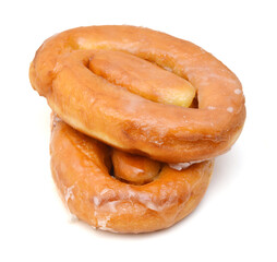 sugary donut isolated on a white background 