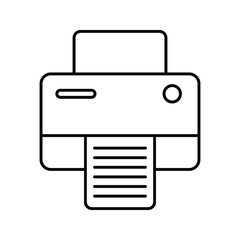 Wall Mural - Printer outline and filled vector icon color editable