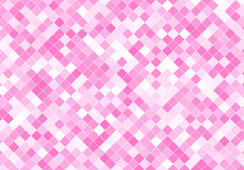 Poster - Abstract pink background with square pattern.Abstract seamless geometric pattern. Seamless geometric pattern in a white mesh on a light pink background. Pink square mosaic background. Vector EPS 10