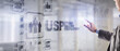 © Funtap - USP. Inscription Unique selling proposition on Virtual Screen. Marketing and technology concept.