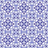 Fototapeta Tulipany - floral seamless blue pattern vector