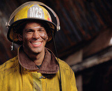 Portrait Of Male Firefighter Smiling