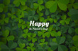 st patrick's day background with green leaves.
