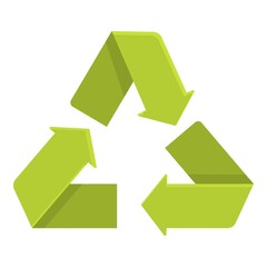 Poster - Biodegradable plastic triangle icon. Cartoon of biodegradable plastic triangle vector icon for web design isolated on white background