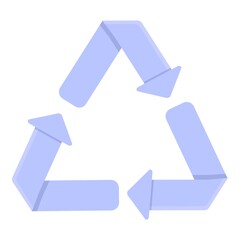 Poster - Biodegradable plastic triangle icon. Cartoon of biodegradable plastic triangle vector icon for web design isolated on white background