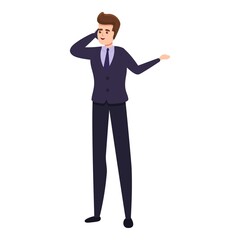 Poster - Office agent icon. Cartoon of office agent vector icon for web design isolated on white background