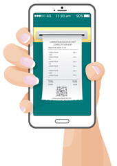 Aufkleber - bills online payment flat isometric vector concept of mobile payment, shoping, banking. electronic n