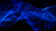 © RocknRoller Studios - Abstract 3D Technology concept. Big Data and Artificial Intelligence represented as a High Tech Futuristic Particle Network. Abstract background. 3D render