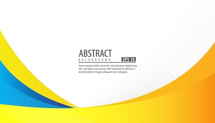 Wall Mural - Abstract background with yellow and blue colour, minimalist, modern, white background. Vector illustration