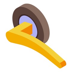 Poster - Entrance handle icon. Isometric of entrance handle vector icon for web design isolated on white background