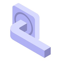 Poster - Open door handle icon. Isometric of open door handle vector icon for web design isolated on white background