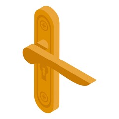 Poster - Apartment handle door icon. Isometric of apartment handle door vector icon for web design isolated on white background