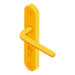 Poster - Door latch icon. Isometric of door latch vector icon for web design isolated on white background