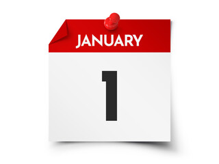 January 1 day calendar