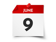 June 9 Day Calendar