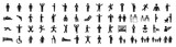 Fototapeta  - People pictogram set in various poses