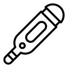 Poster - Electric thermometer icon. Outline electric thermometer vector icon for web design isolated on white background