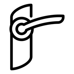 Poster - Close door handle icon. Outline close door handle vector icon for web design isolated on white background