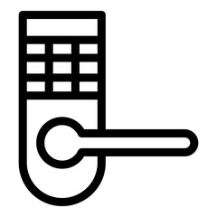 Poster - Security door handle icon. Outline security door handle vector icon for web design isolated on white background