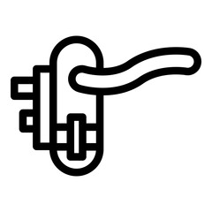 Poster - Entrance door handle icon. Outline entrance door handle vector icon for web design isolated on white background