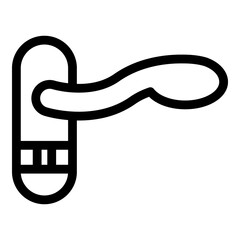 Poster - Classic door handle icon. Outline classic door handle vector icon for web design isolated on white background