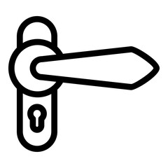 Poster - Stylish door handle icon. Outline stylish door handle vector icon for web design isolated on white background
