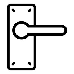 Poster - Room door handle icon. Outline room door handle vector icon for web design isolated on white background
