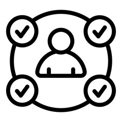 Poster - Business collaboration icon. Outline business collaboration vector icon for web design isolated on white background