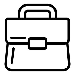 Poster - Business collaboration briefcase icon. Outline business collaboration briefcase vector icon for web design isolated on white background