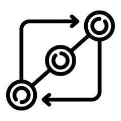 Poster - Business collaboration position icon. Outline business collaboration position vector icon for web design isolated on white background