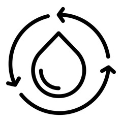 Poster - Circle drop water icon. Outline circle drop water vector icon for web design isolated on white background