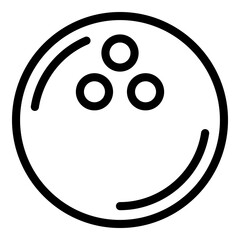Poster - Bowling ball icon. Outline bowling ball vector icon for web design isolated on white background