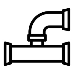 Poster - Plumbing pipe icon. Outline plumbing pipe vector icon for web design isolated on white background