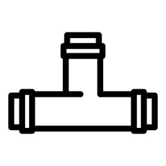 Poster - Fitting pipe icon. Outline fitting pipe vector icon for web design isolated on white background
