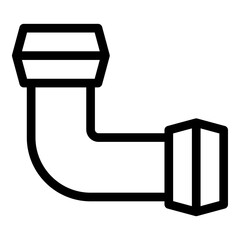 Poster - Pvc pipe icon. Outline pvc pipe vector icon for web design isolated on white background
