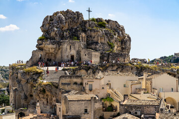 Wall Mural - The ancient church of Santa Maria De Idris, an ancient cave church carved into the rock, Matera, Basilicata, Italy