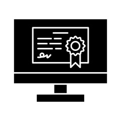 Canvas Print - Online Certificate Icon