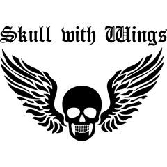 military sign with skull and wings, grunge vintage design t shirts
