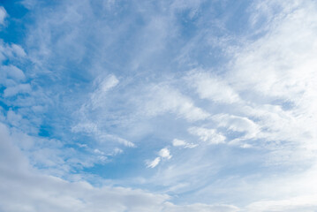 blue sky background with beautiful tiny clouds white shape and khem freedom in the vast quiet bright