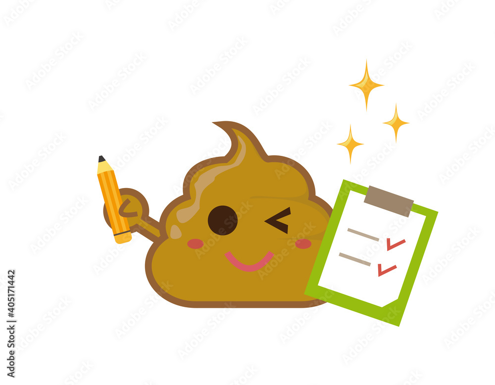 かわいいうんちのキャラクター ベクターイラスト 健康 Wall Mural Nisi