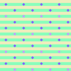 Poster - Seamless geometric pattern with the image of balls, peas, stripes, ribbons. Vector design for great web banner, business presentation, brand package, fabric, print, wallpaper, postcard.