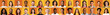 © Prostock-studio - Collage Of Mixed People Faces Over Yellow And Orange Backgrounds