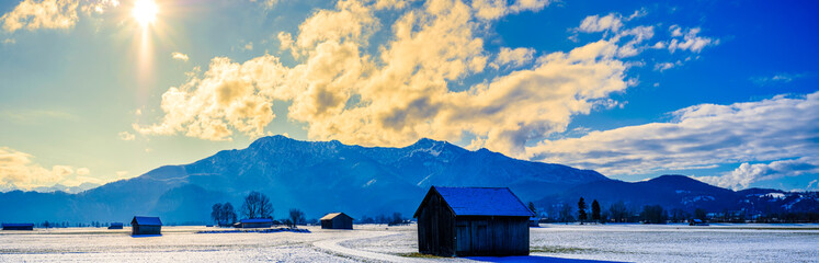 Sticker - landscape near benediktbeuern in bavaria