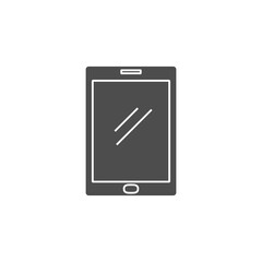 Poster - tablet pad device black solid style icon vector illustration