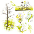 Nature Flower Spring Vector Design Elements 