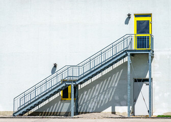 Poster - modern steps at a building